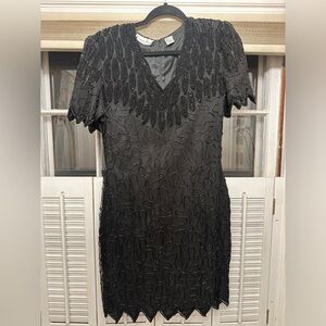 Vintage beaded little black dress